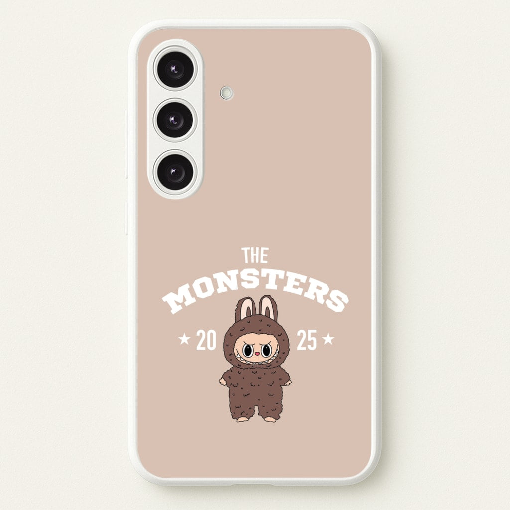Cute Monster 2025 Biege - Plushy Phone Case for Galaxy S25 Plus