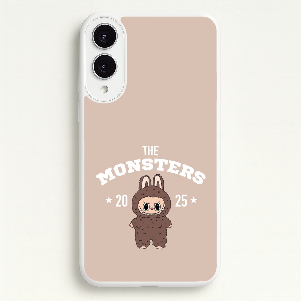 Cute Monster 2025 Biege - Plushy Phone Case for Galaxy S25 Edge