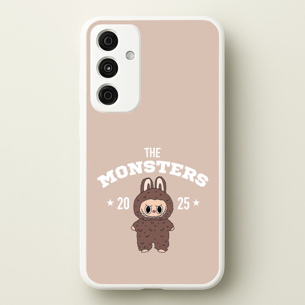 Cute Monster 2025 Biege - Plushy Phone Case for Galaxy A35