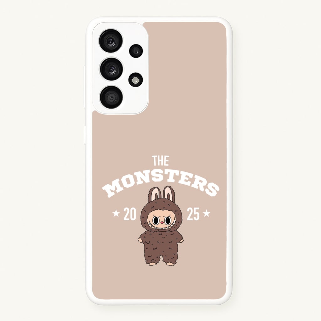 Cute Monster 2025 Biege - Plushy Phone Case for Galaxy A53