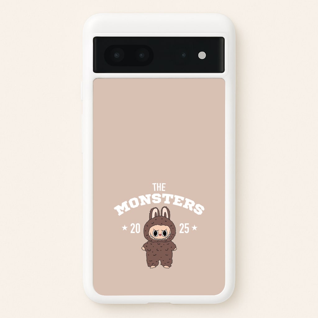 Cute Monster 2025 Biege - Plushy Phone Case for Google Pixel 7