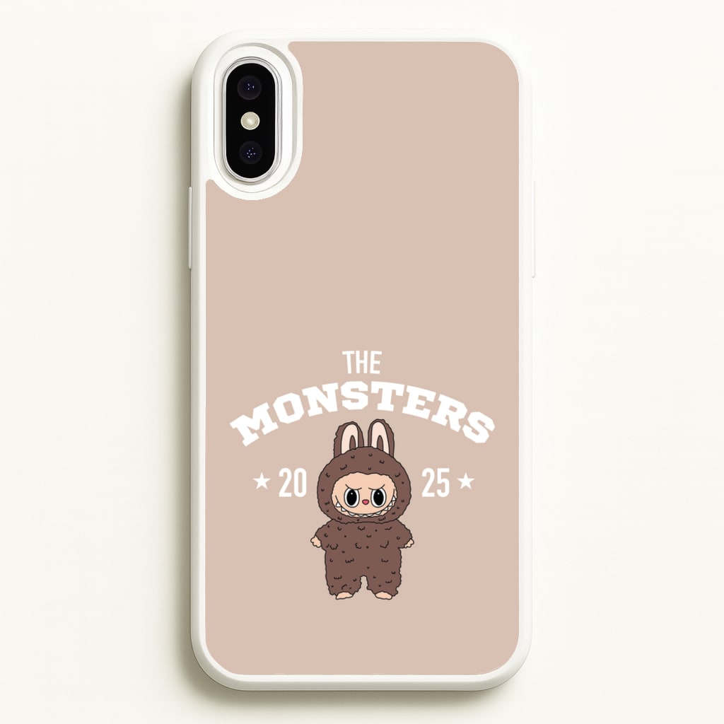 Cute Monster 2025 Biege - Plushy Phone Case for iPhone XS Max