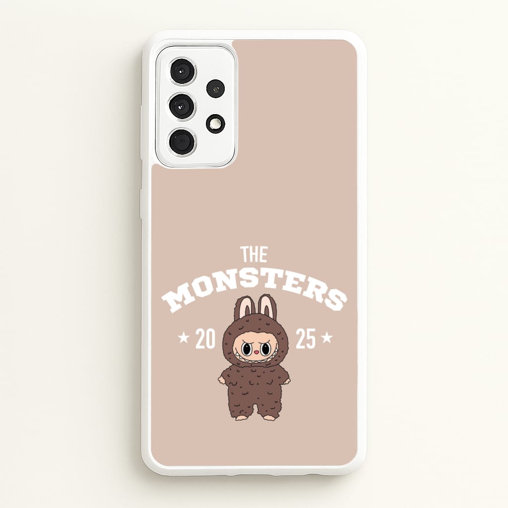 Cute Monster 2025 Biege - Plushy Phone Case for Galaxy A52 / A52s