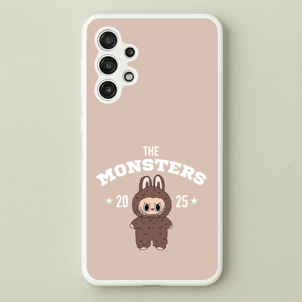 Cute Monster 2025 Biege - Plushy Phone Case for Galaxy A13