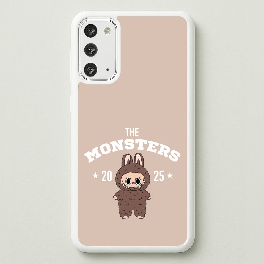 Cute Monster 2025 Biege - Plushy Phone Case for Galaxy Note 20
