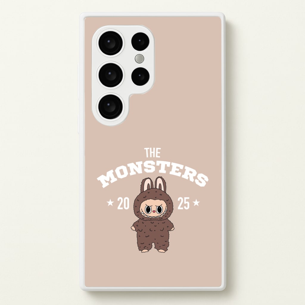Cute Monster 2025 Biege - Plushy Phone Case for Galaxy S24 Ultra