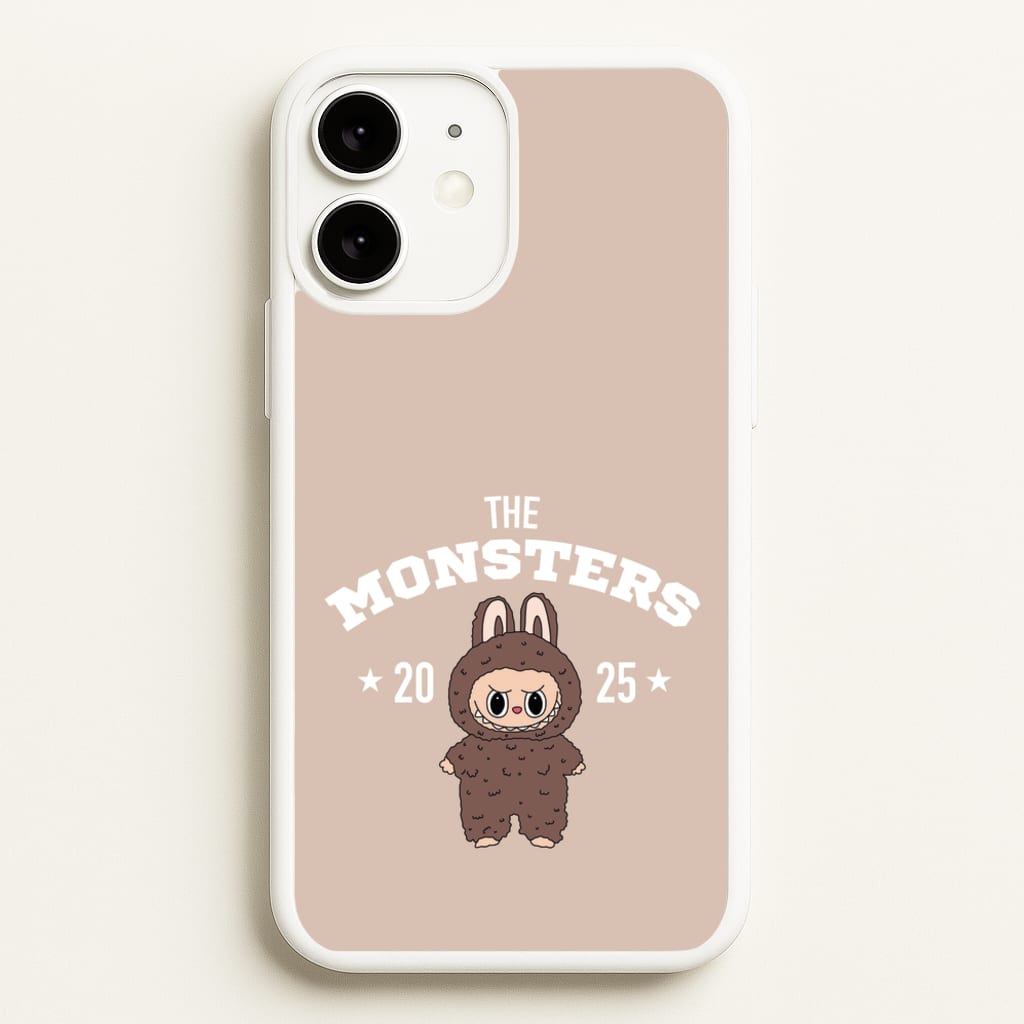 Cute Monster 2025 Biege - Plushy Phone Case for iPhone 11