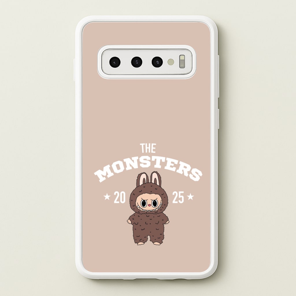 Cute Monster 2025 Biege - Plushy Phone Case for Galaxy S10