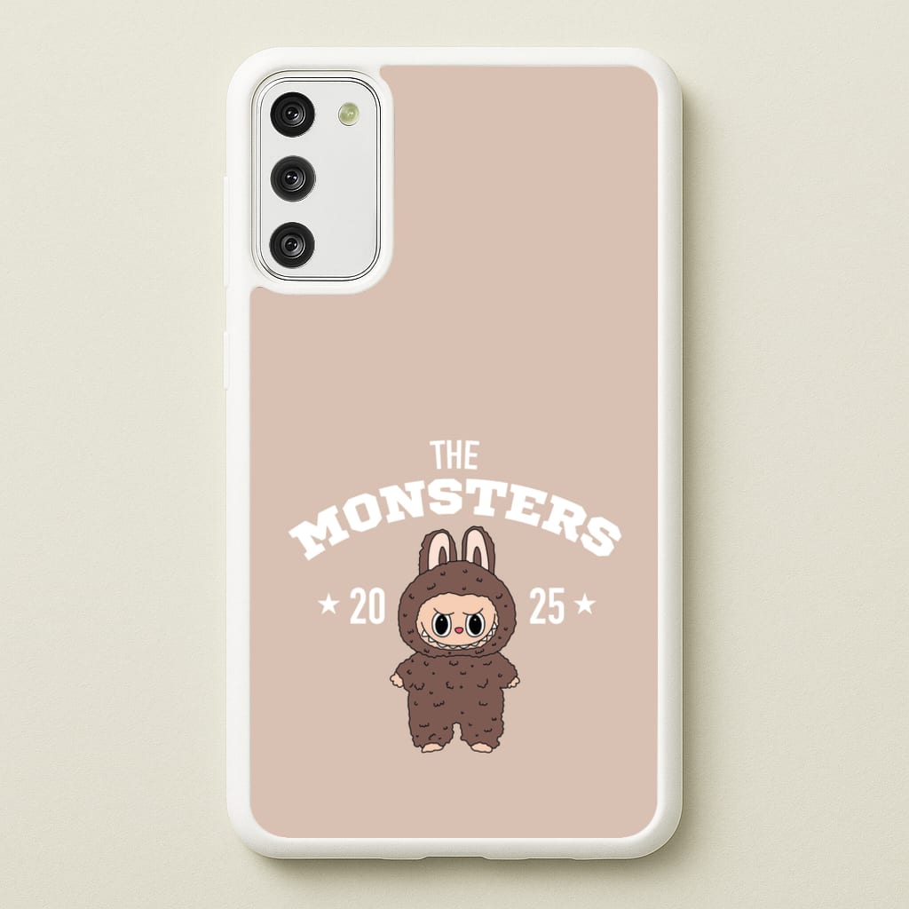 Cute Monster 2025 Biege - Plushy Phone Case for Galaxy S20