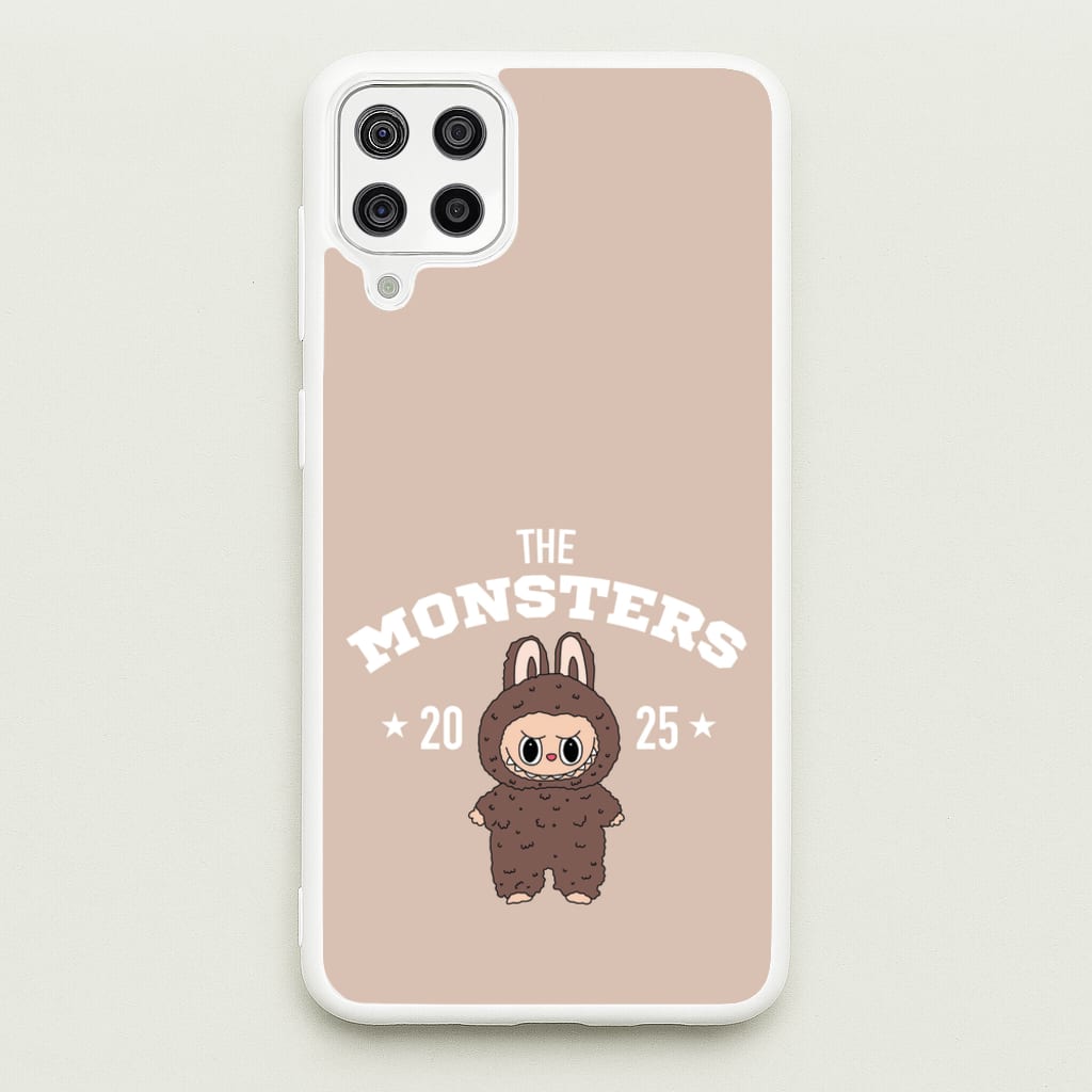 Cute Monster 2025 Biege - Plushy Phone Case for Galaxy A12