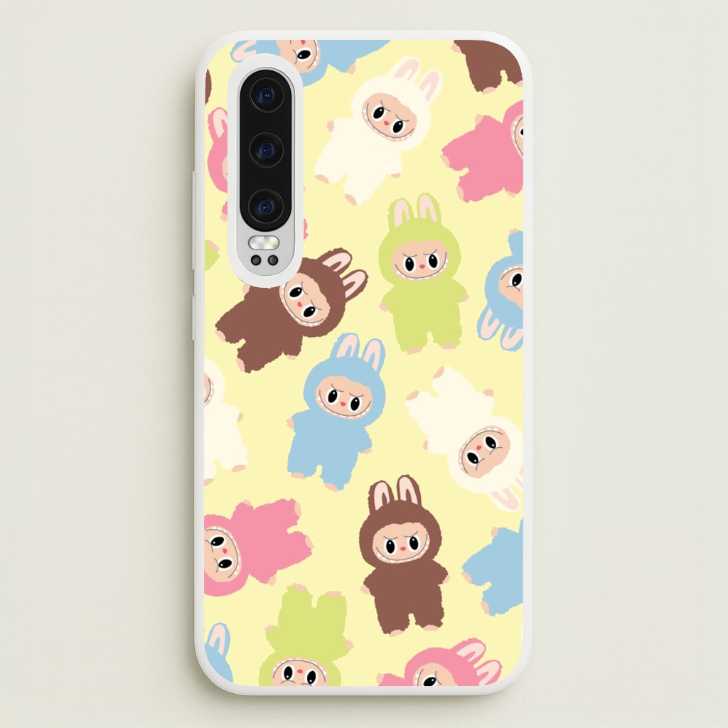 Colourful Little Monsters Pattern - Plushy Phone Case for Huawei P30