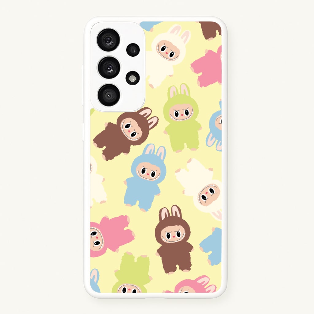 Colourful Little Monsters Pattern - Plushy Phone Case for Galaxy A53