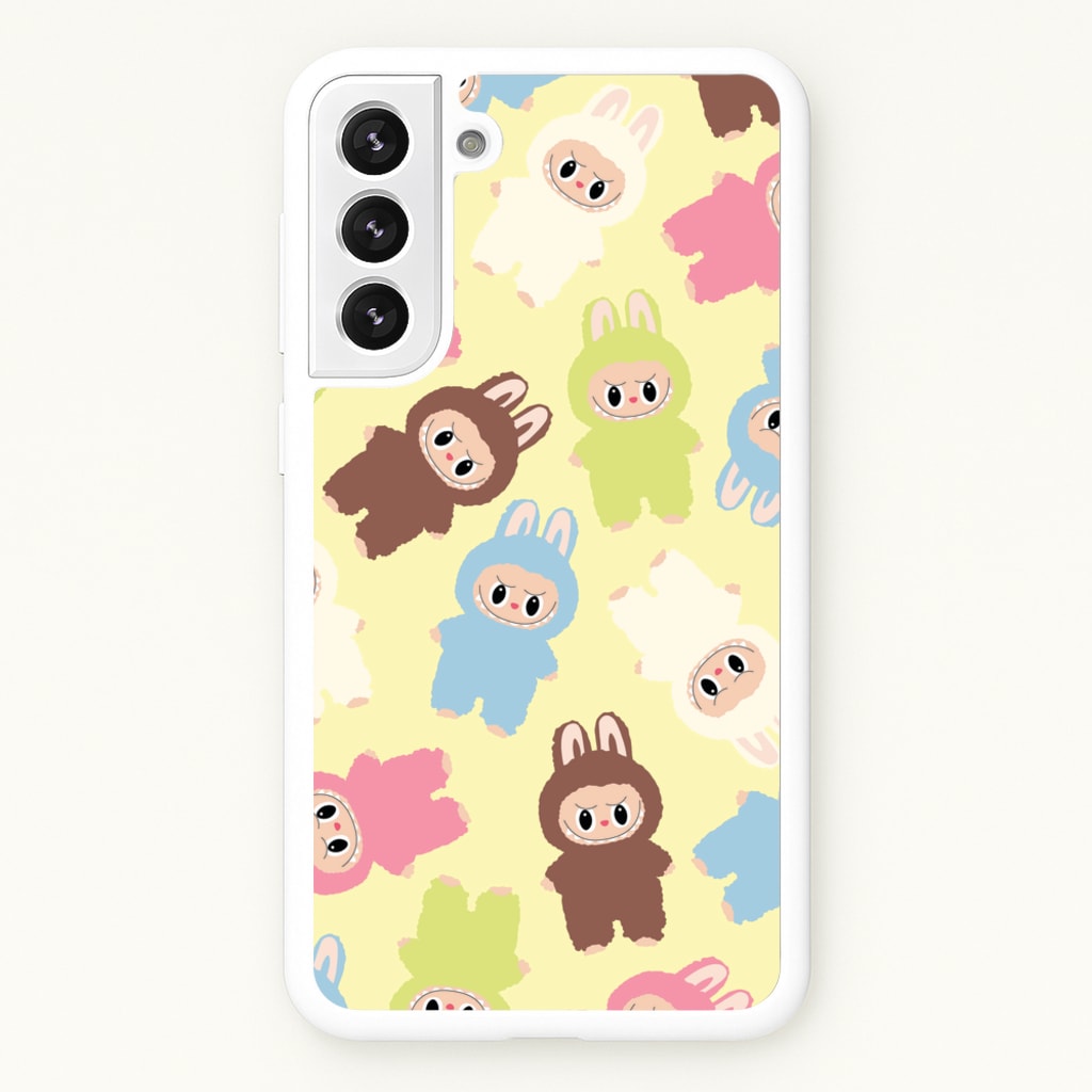 Colourful Little Monsters Pattern - Plushy Phone Case for Galaxy S21