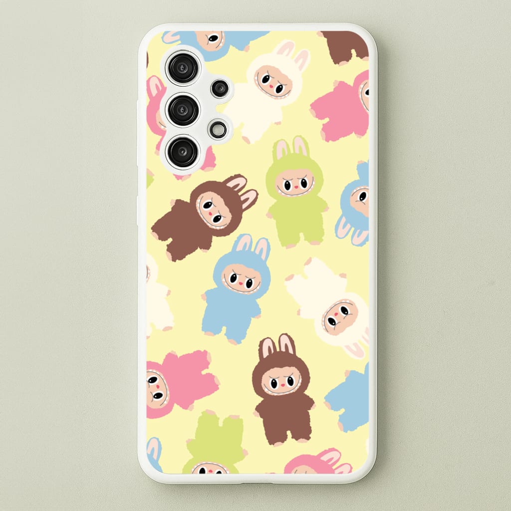 Colourful Little Monsters Pattern - Plushy Phone Case for Galaxy A13