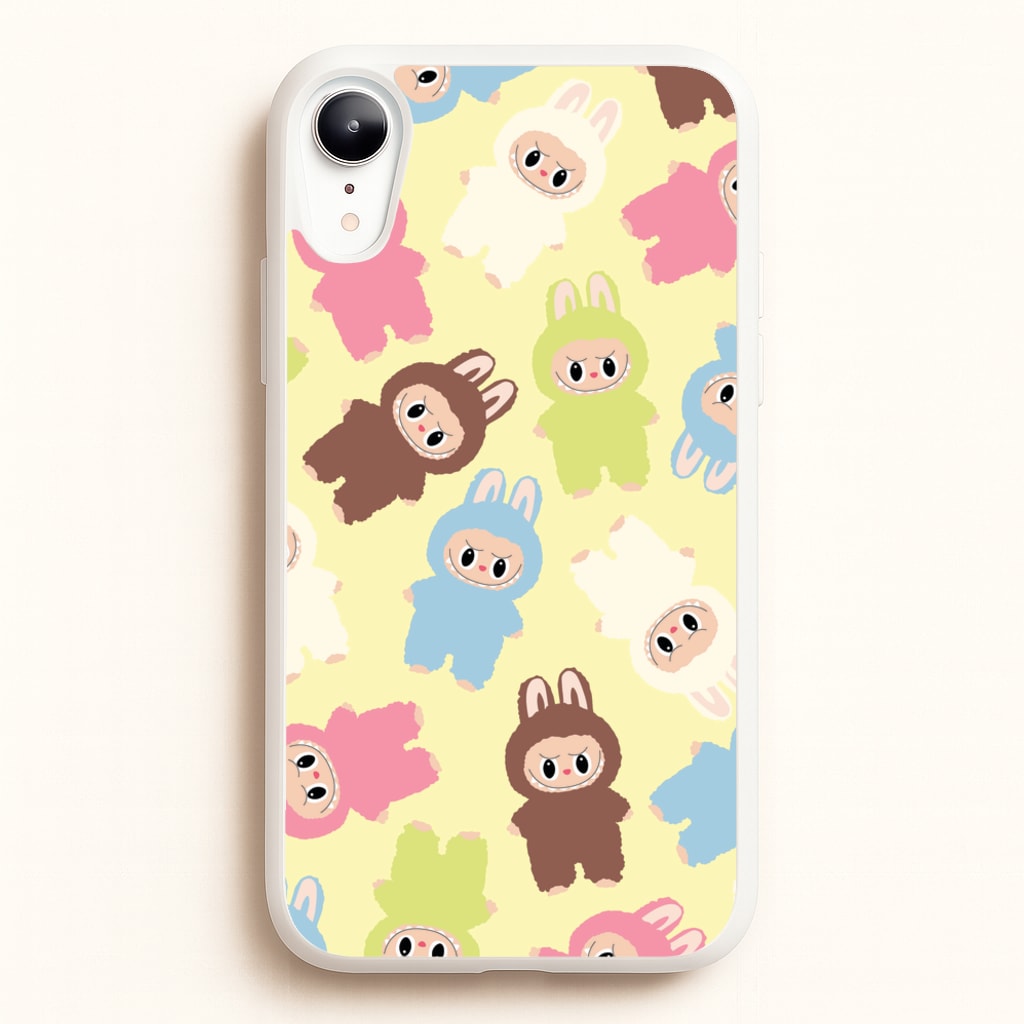 Colourful Little Monsters Pattern - Plushy Phone Case for iPhone XR
