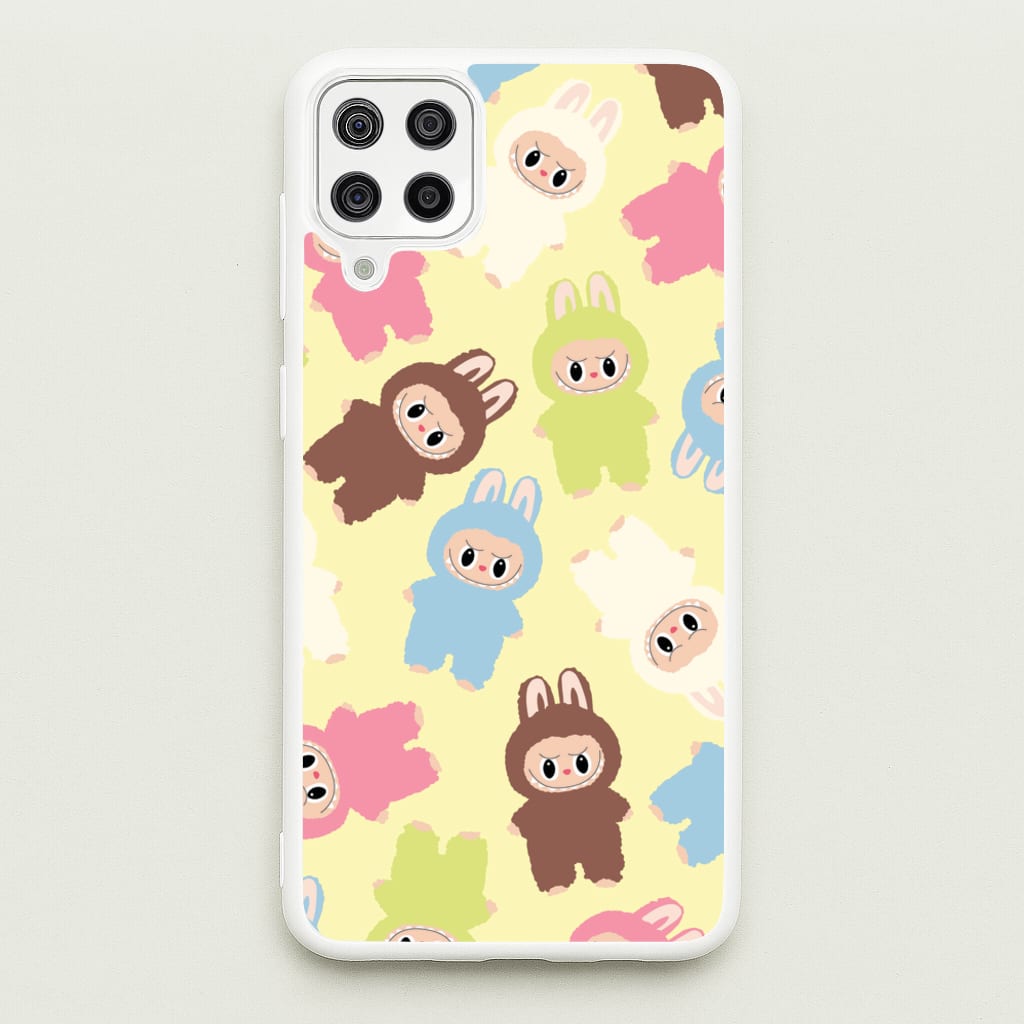 Colourful Little Monsters Pattern - Plushy Phone Case for Galaxy A12