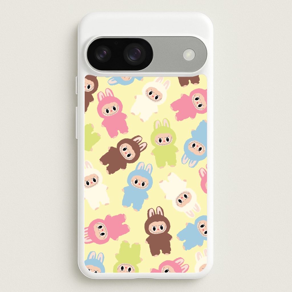 Colourful Little Monsters Pattern - Plushy Phone Case for Google Pixel 9 / 9 Pro