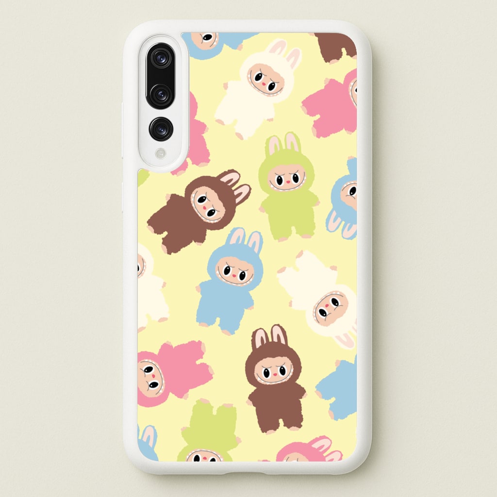 Colourful Little Monsters Pattern - Plushy Phone Case for Huawei P20 Pro