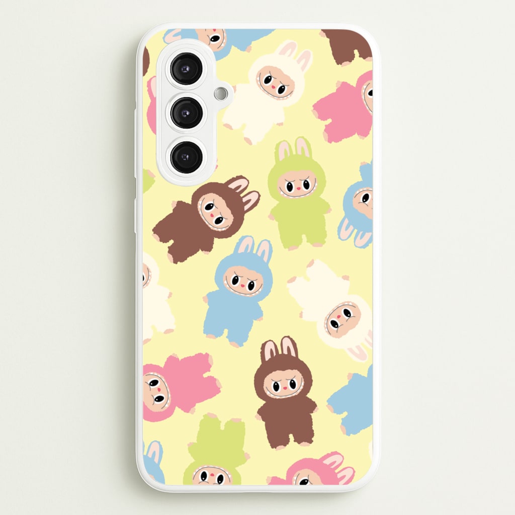 Colourful Little Monsters Pattern - Plushy Phone Case for Galaxy S23FE