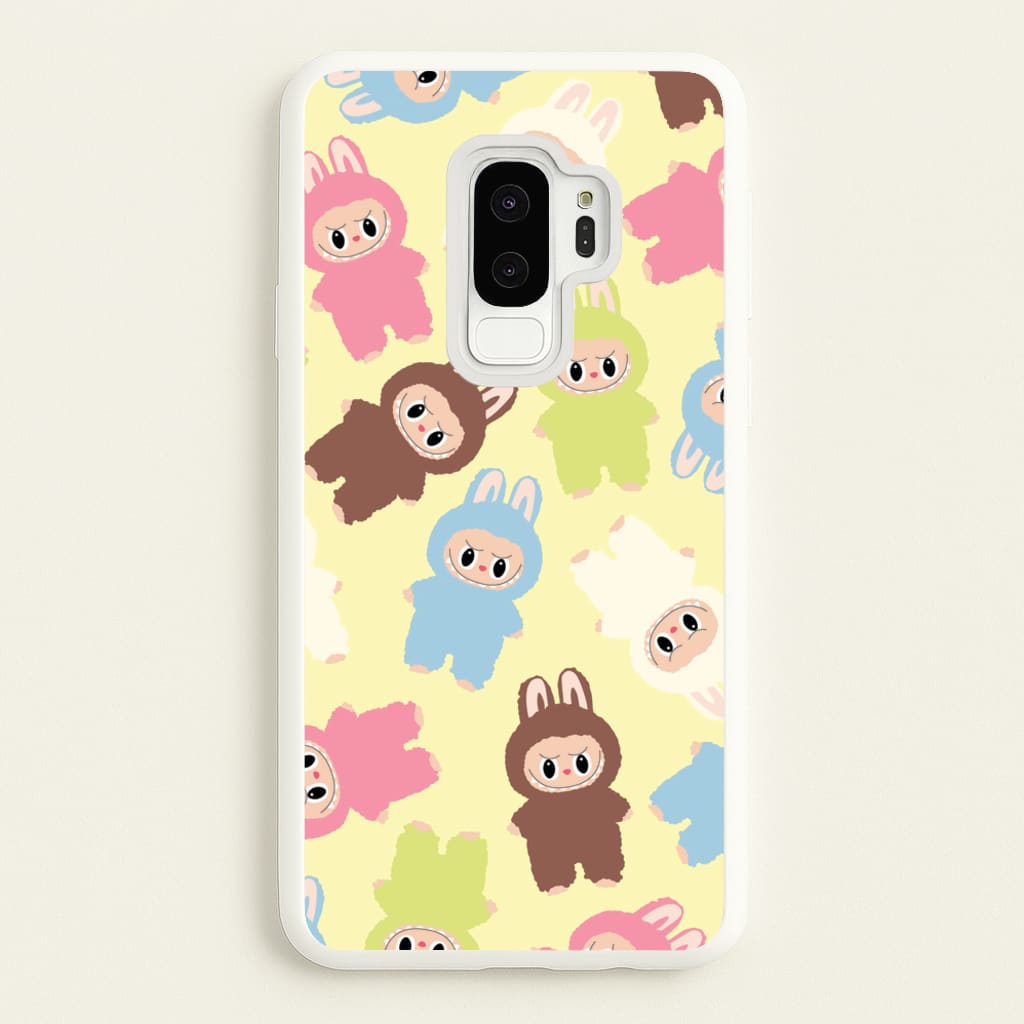 Colourful Little Monsters Pattern - Plushy Phone Case for Galaxy S9 Plus