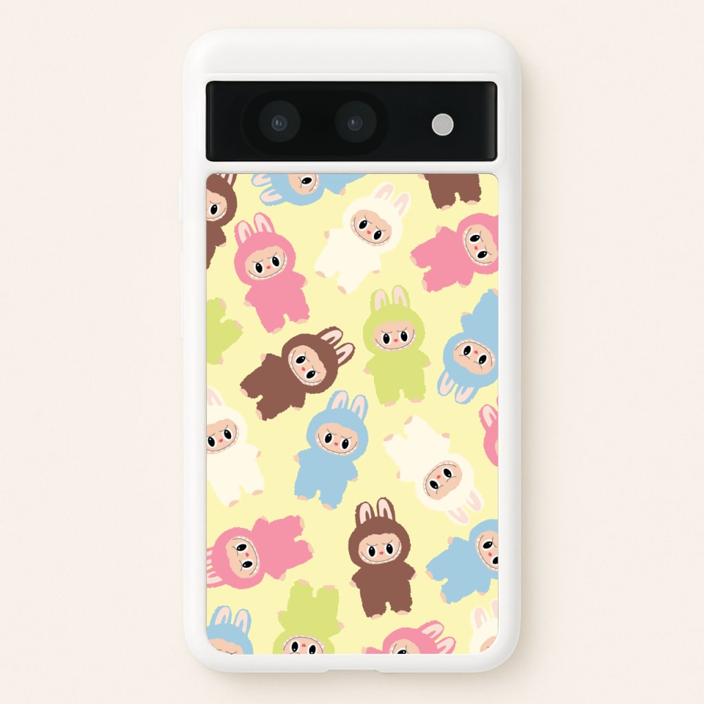 Colourful Little Monsters Pattern - Plushy Phone Case for Google Pixel 8a
