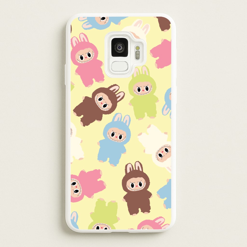 Colourful Little Monsters Pattern - Plushy Phone Case for Galaxy S9