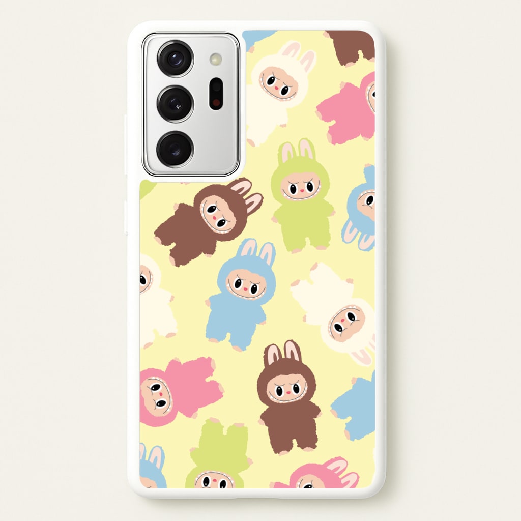 Colourful Little Monsters Pattern - Plushy Phone Case for Galaxy Note 20 Ultra