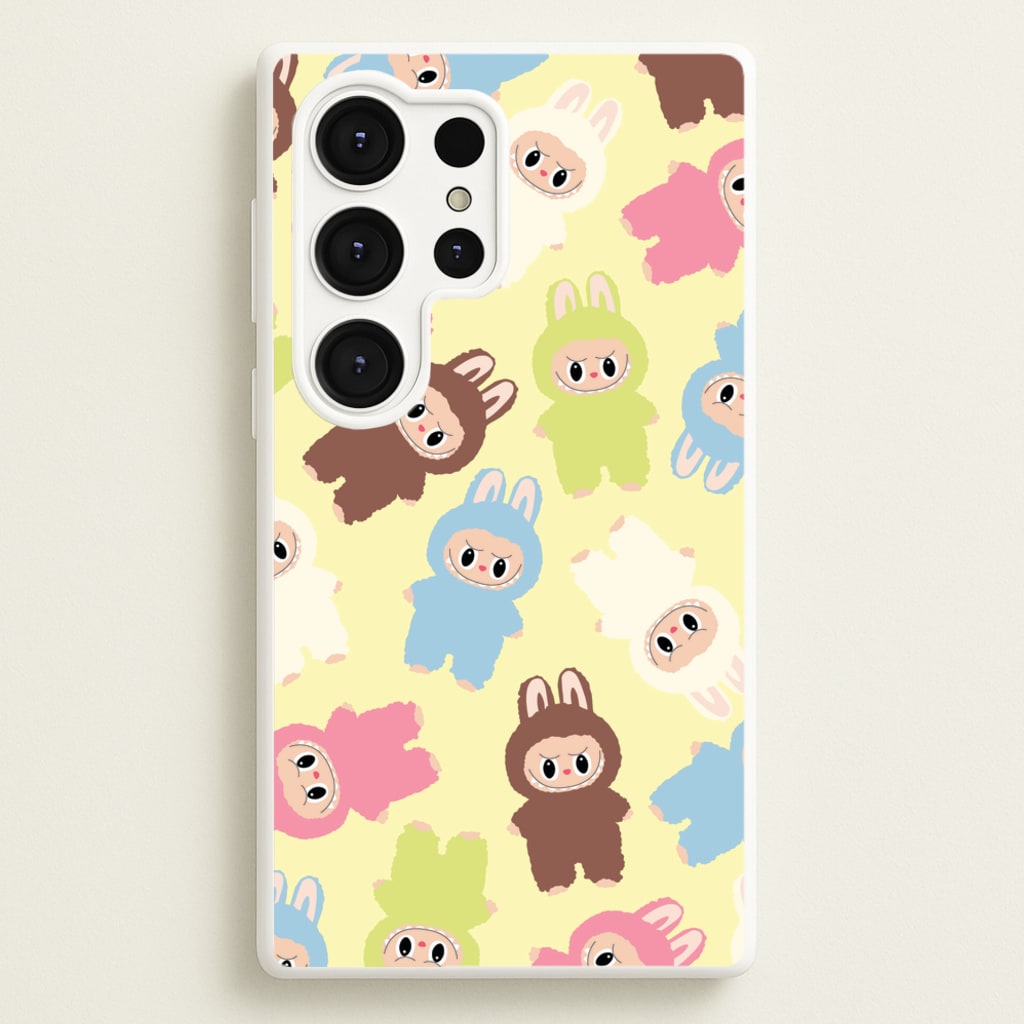 Colourful Little Monsters Pattern - Plushy Phone Case for Galaxy S25 Ultra