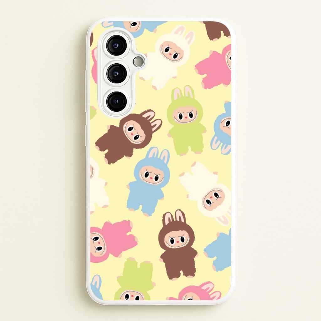 Colourful Little Monsters Pattern - Plushy Phone Case for Galaxy A54