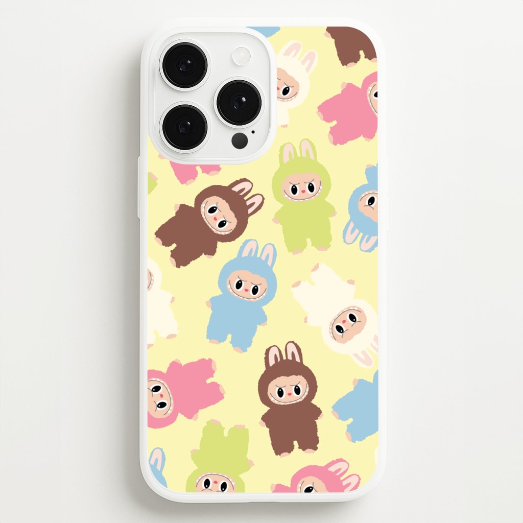 Colourful Little Monsters Pattern - Plushy Phone Case for iPhone 13 Pro Max