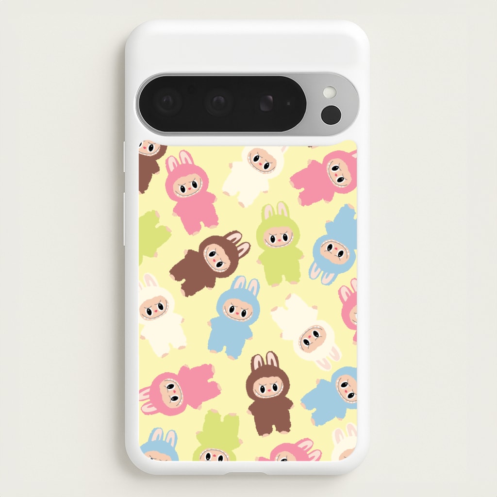 Colourful Little Monsters Pattern - Plushy Phone Case for Google Pixel 9 Pro XL