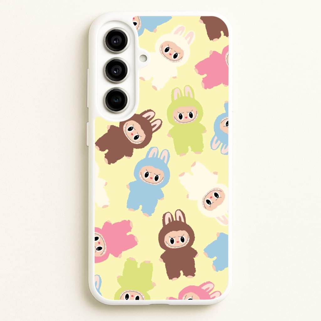 Colourful Little Monsters Pattern - Plushy Phone Case for Galaxy A56