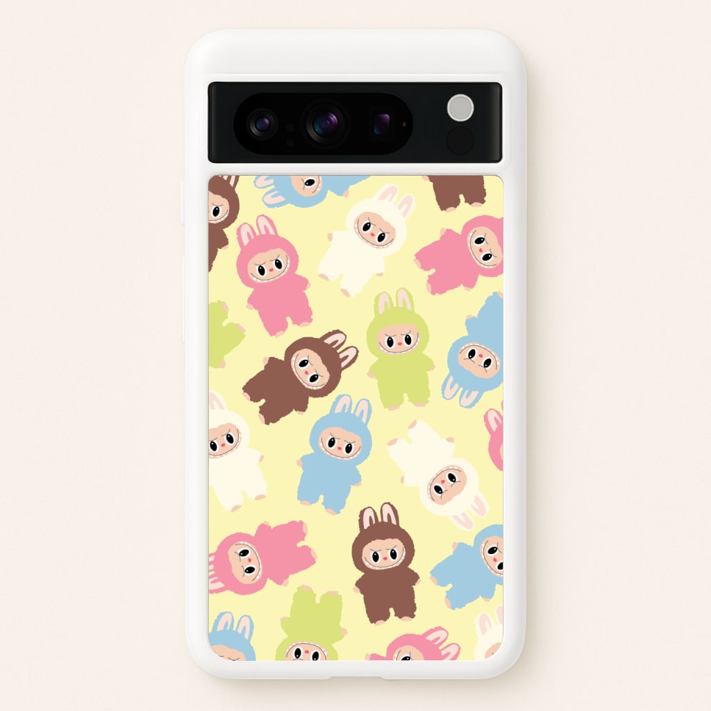 Colourful Little Monsters Pattern - Plushy Phone Case for Google Pixel 8 Pro