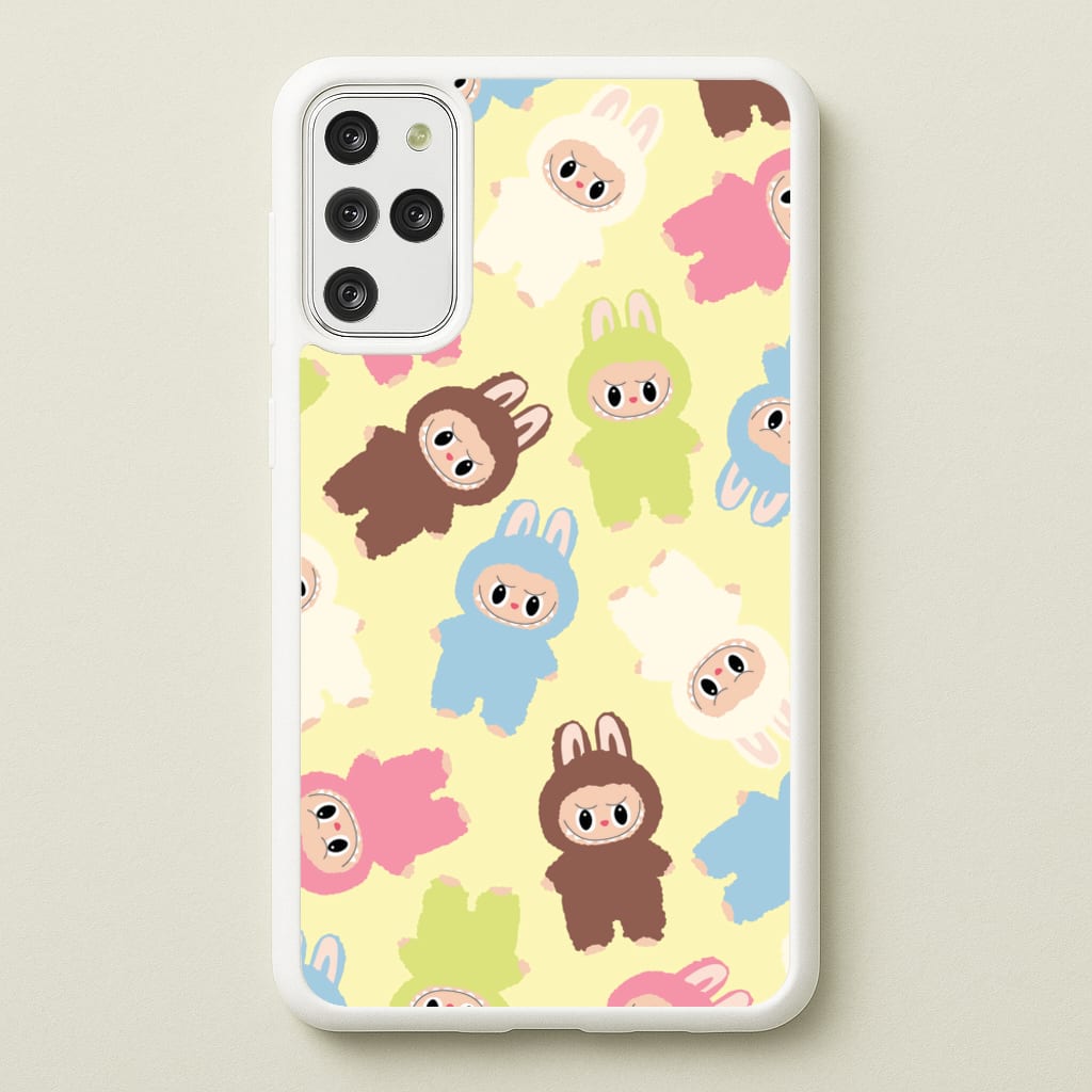 Colourful Little Monsters Pattern - Plushy Phone Case for Galaxy S20 Plus