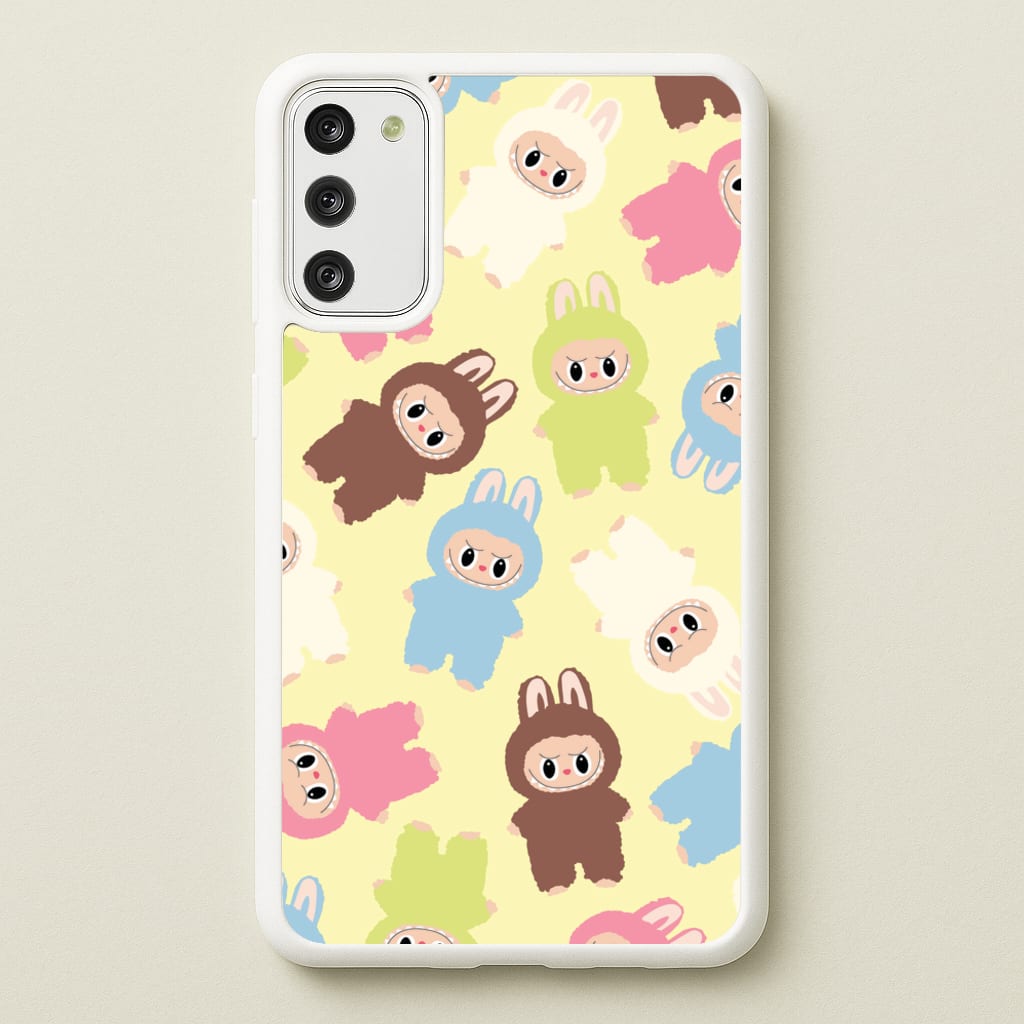 Colourful Little Monsters Pattern - Plushy Phone Case for Galaxy A41