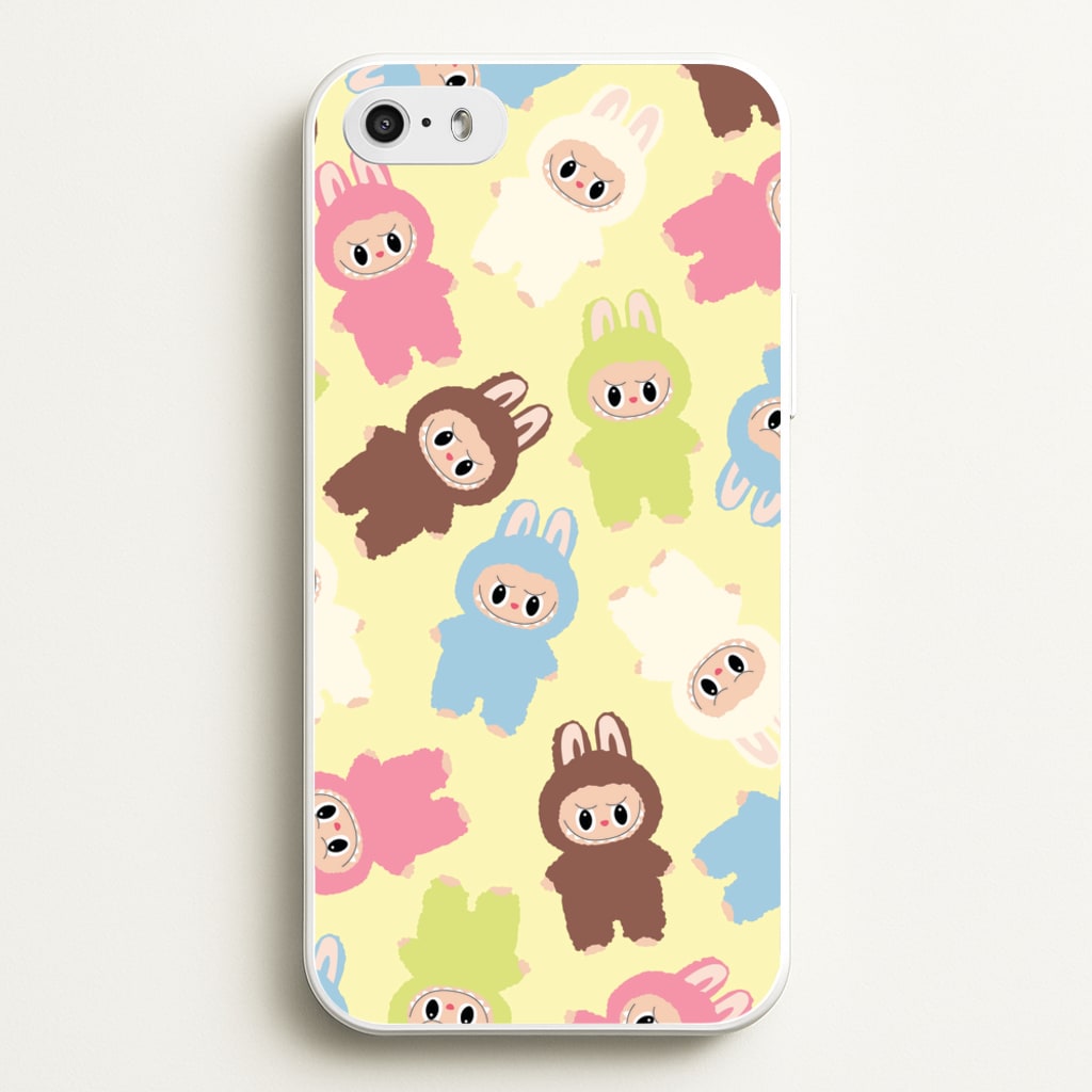 Colourful Little Monsters Pattern - Plushy Phone Case for iPhone 5 / 5s / SE 2016
