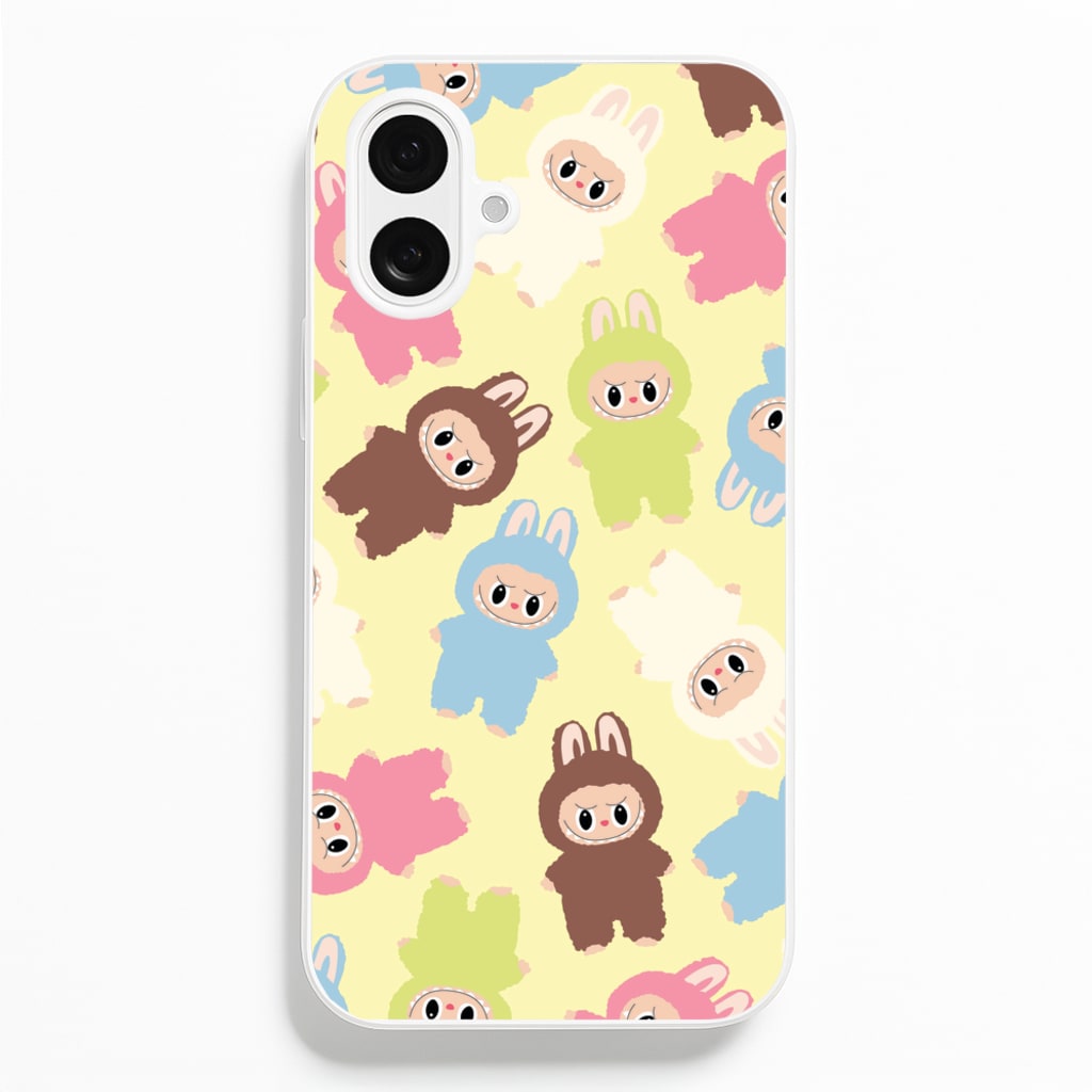 Colourful Little Monsters Pattern - Plushy Phone Case for iPhone 16 Plus