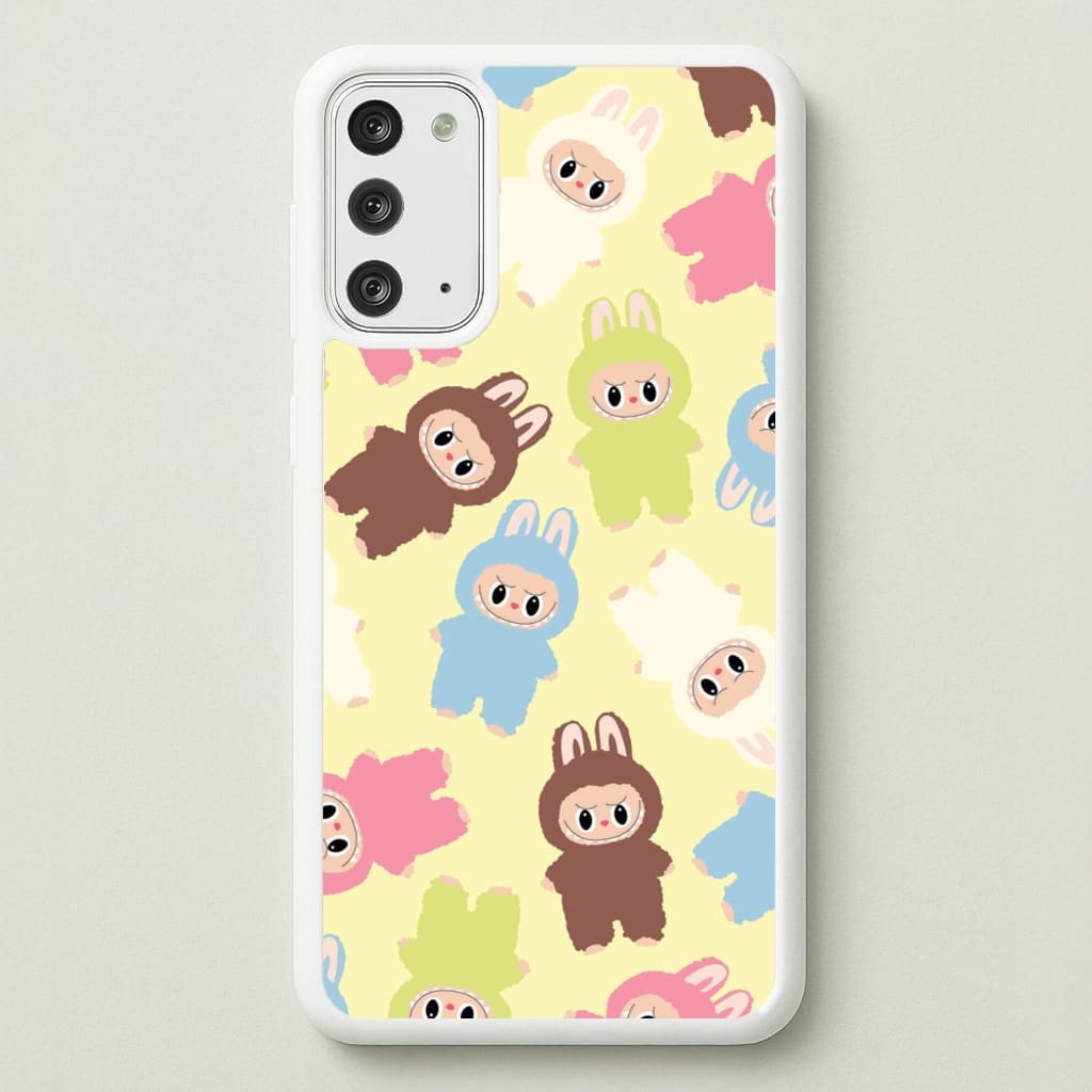 Colourful Little Monsters Pattern - Plushy Phone Case for Galaxy Note 20