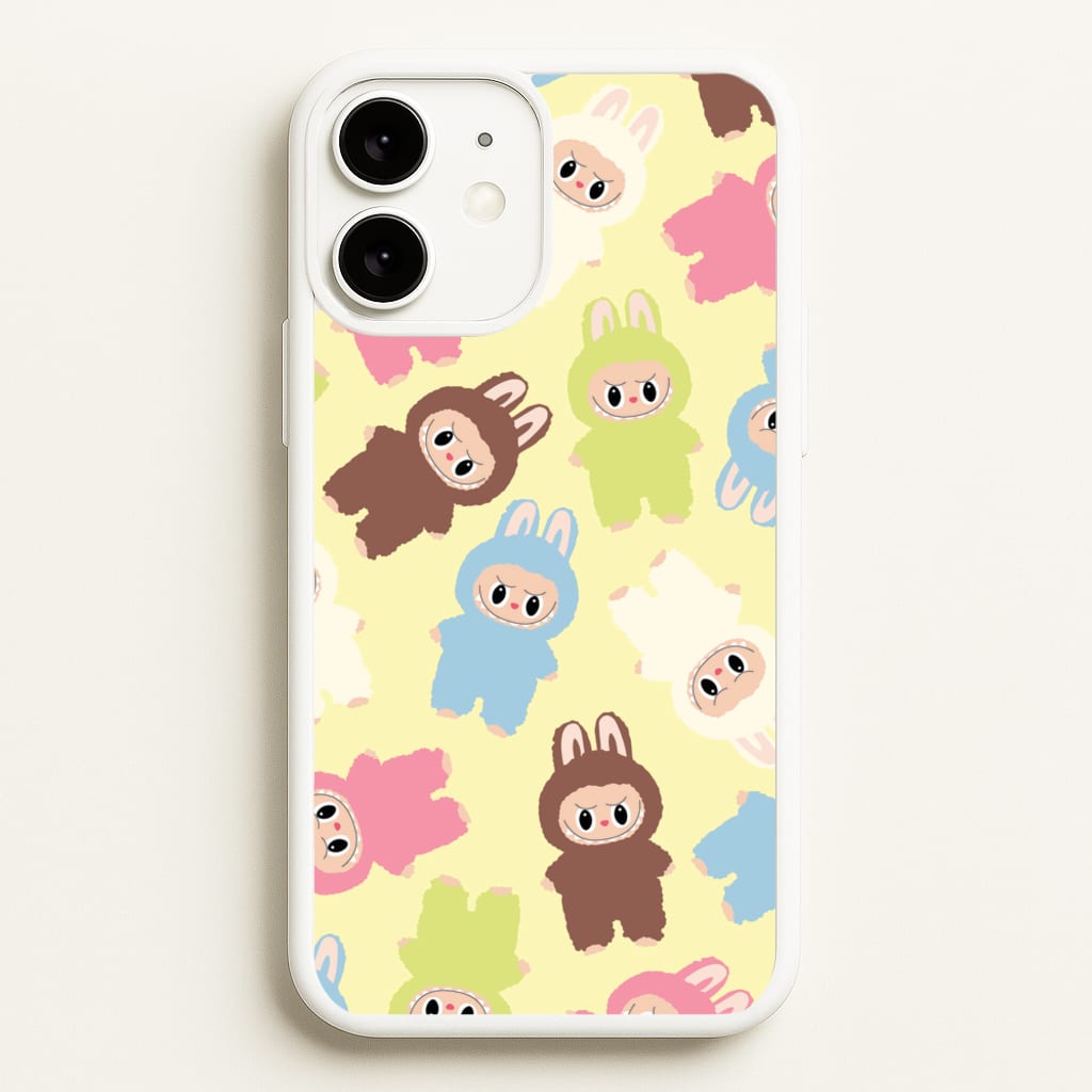 Colourful Little Monsters Pattern - Plushy Phone Case for iPhone 11