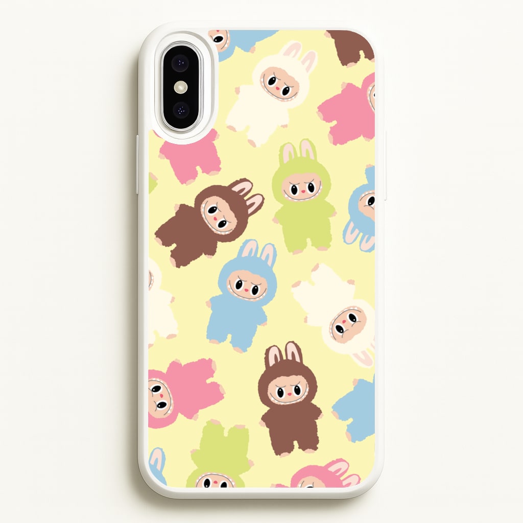 Colourful Little Monsters Pattern - Plushy Phone Case for iPhone XS Max