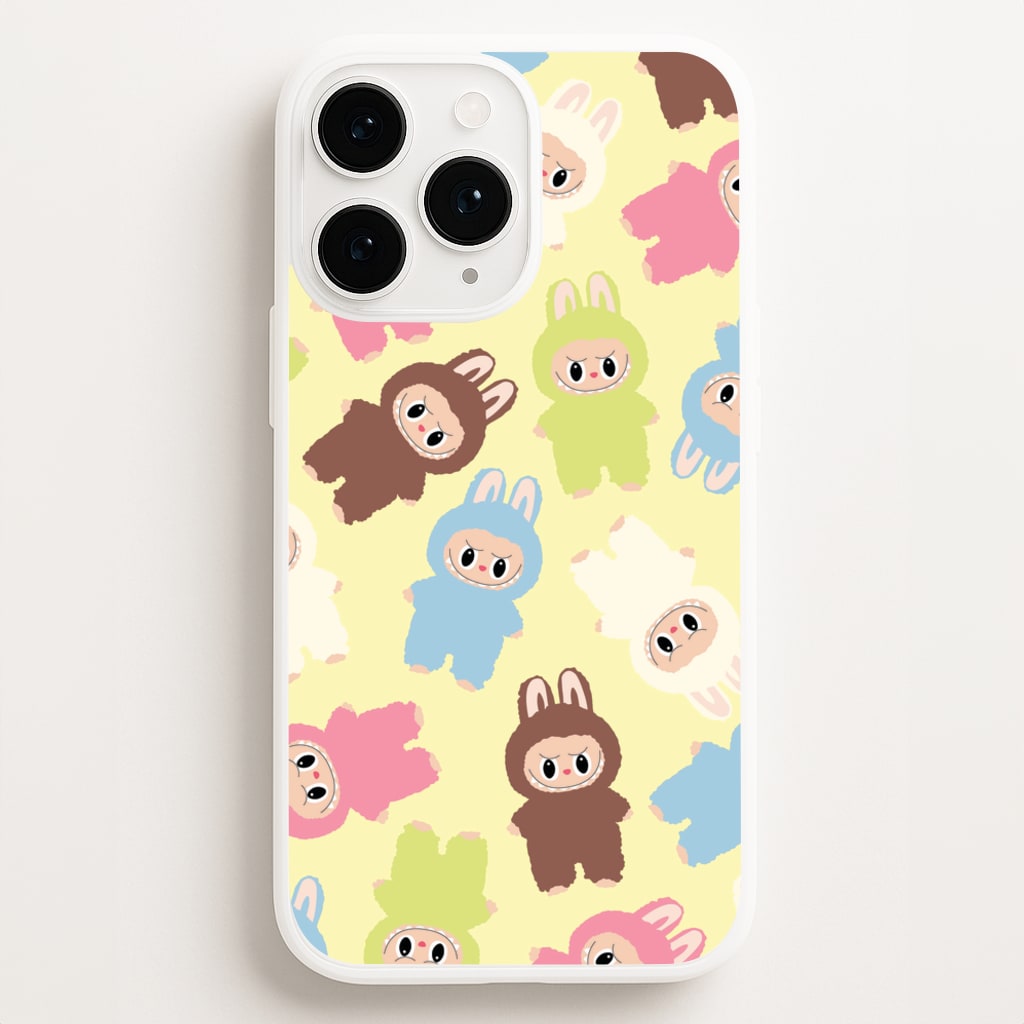 Colourful Little Monsters Pattern - Plushy Phone Case for iPhone 11 Pro