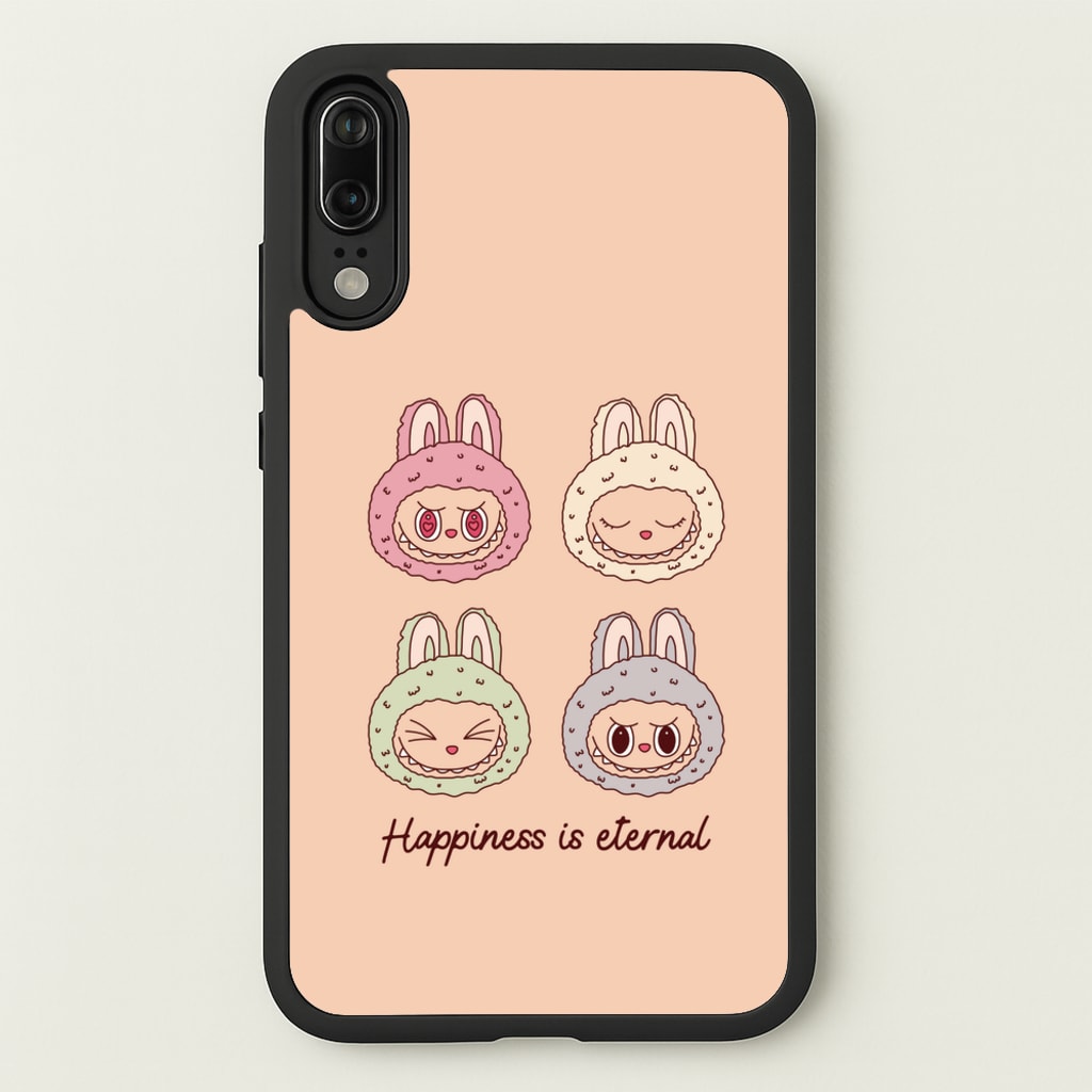 Happiness Is Eternal Monsters - Plushy Phone Case for Huawei P20