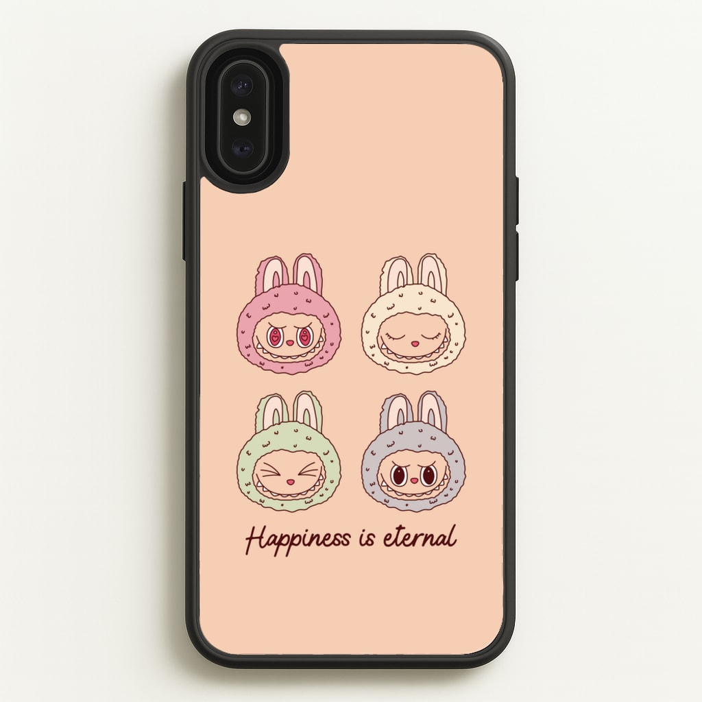 Happiness Is Eternal Monsters - Plushy Phone Case for iPhone XS Max