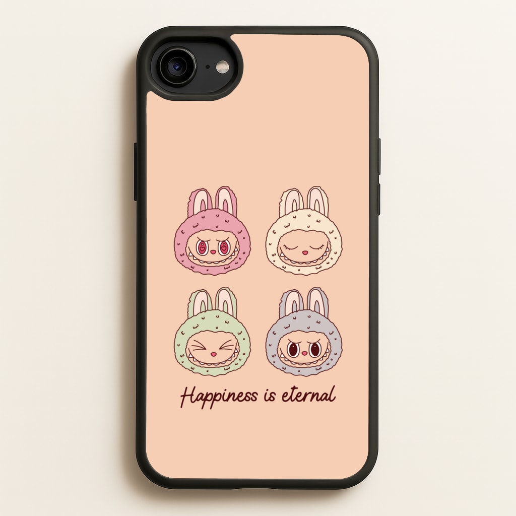 Happiness Is Eternal Monsters - Plushy Phone Case for iPhone 6 / 7 / 8 / SE