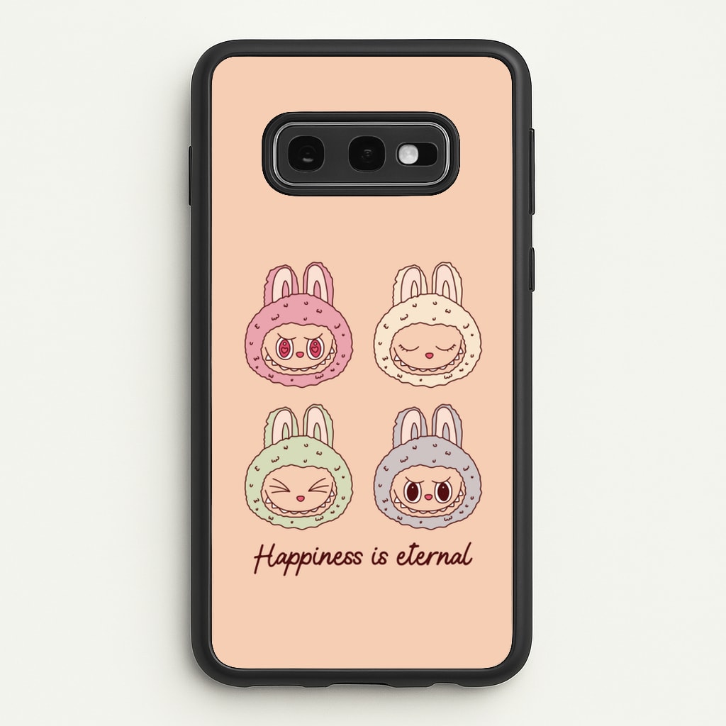 Happiness Is Eternal Monsters - Plushy Phone Case for Galaxy S10e