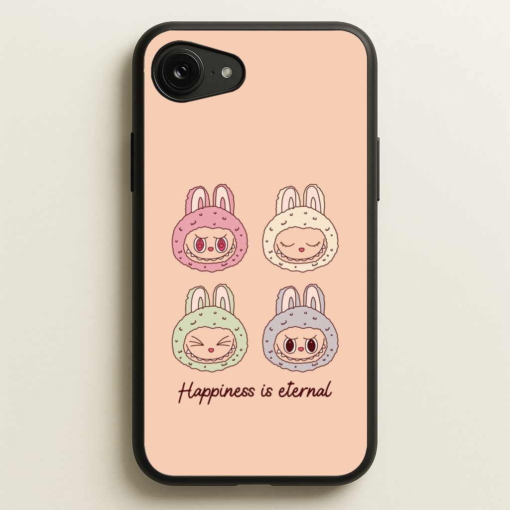 Happiness Is Eternal Monsters - Plushy Phone Case for iPhone 16e