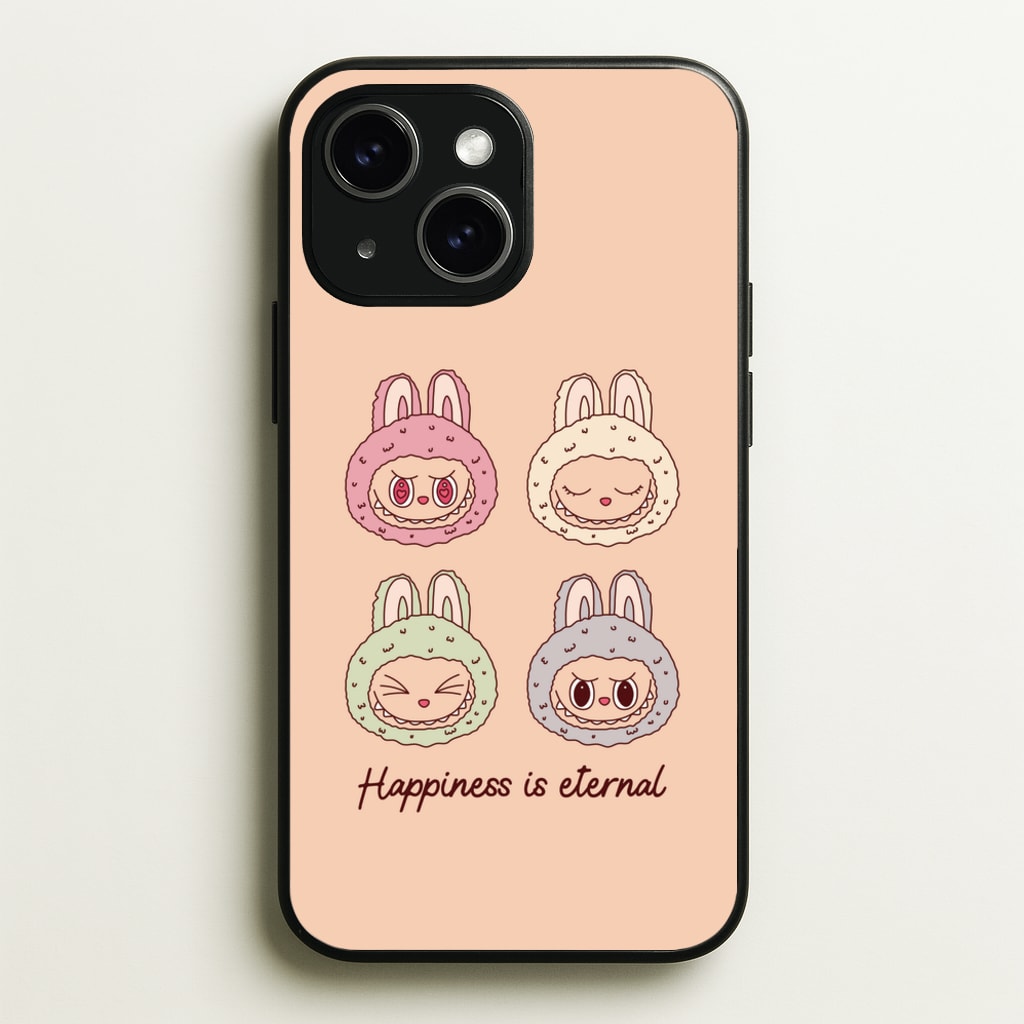 Happiness Is Eternal Monsters - Plushy Phone Case for iPhone 15