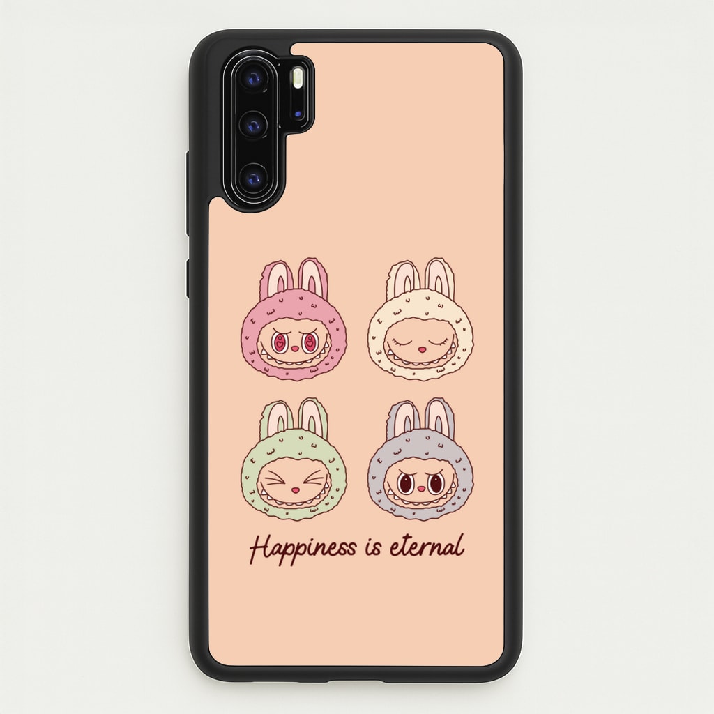 Happiness Is Eternal Monsters - Plushy Phone Case for Huawei P30 Pro