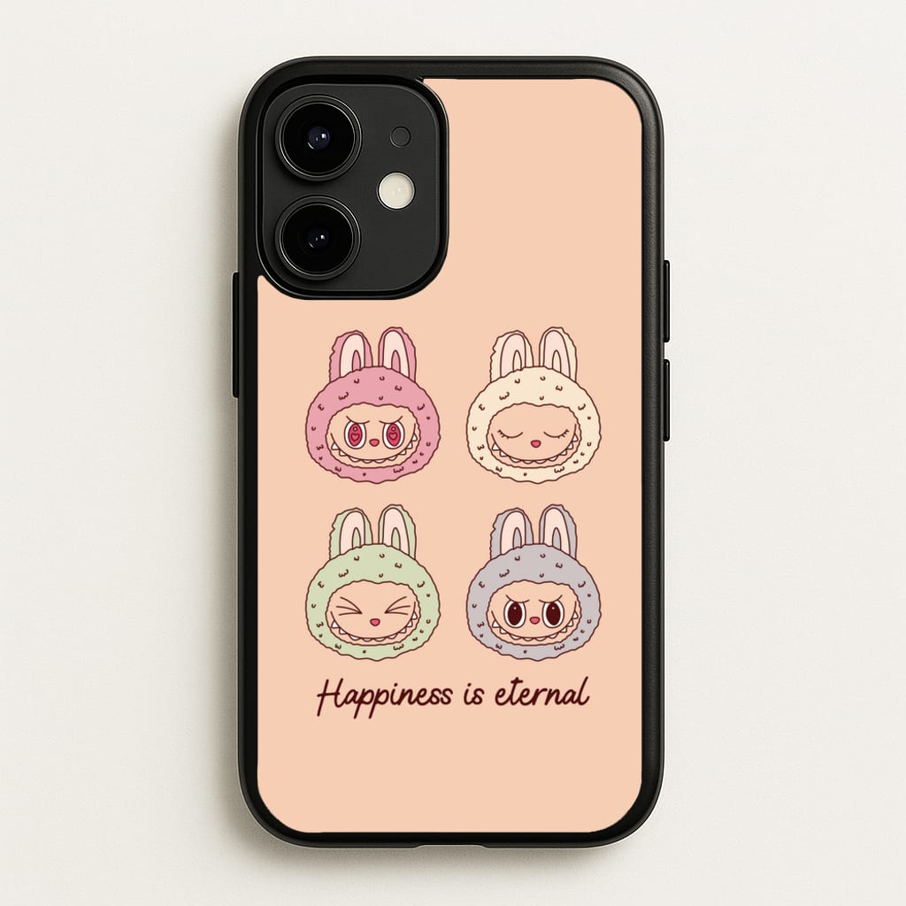 Happiness Is Eternal Monsters - Plushy Phone Case for iPhone 12 Mini
