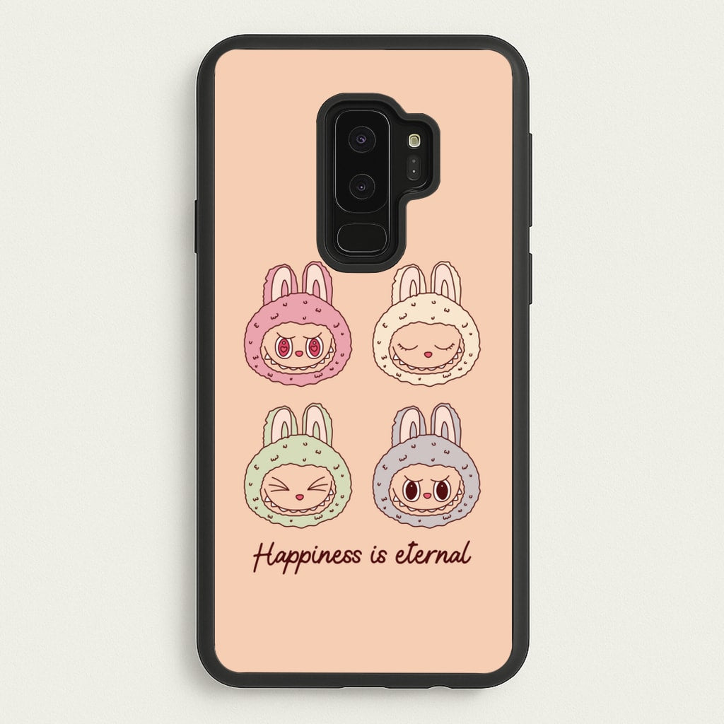 Happiness Is Eternal Monsters - Plushy Phone Case for Galaxy S9 Plus